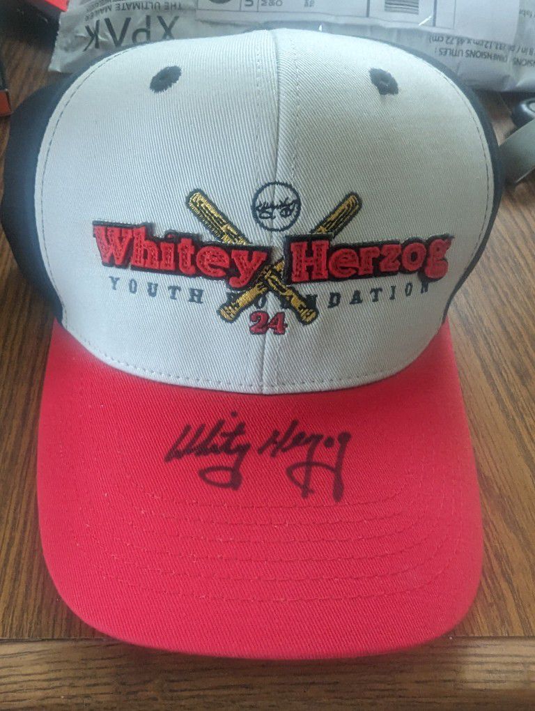 Whitey Herzog Signed Hat