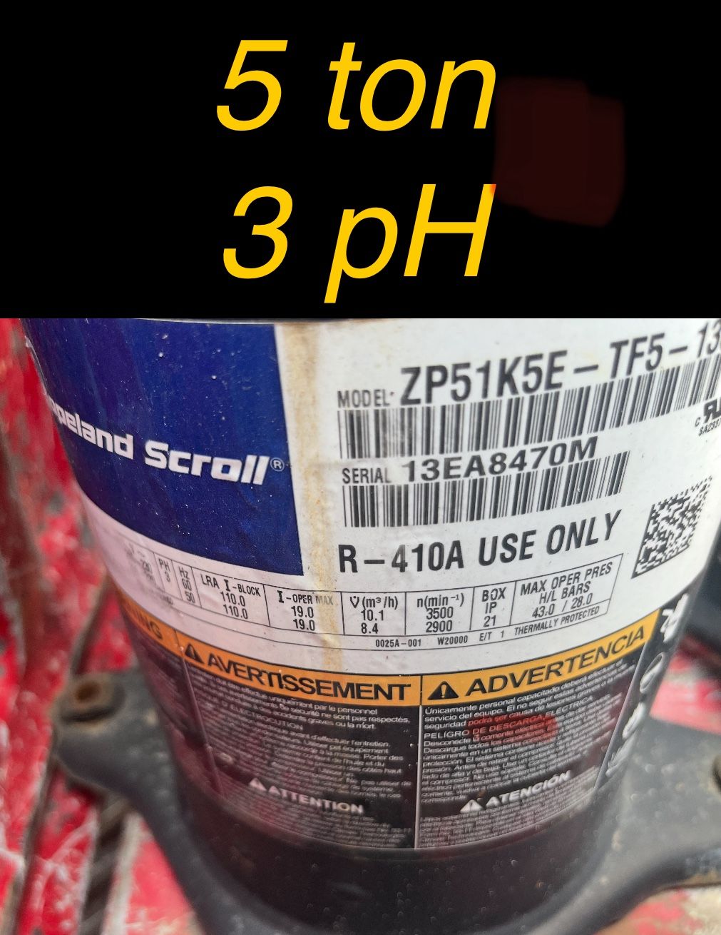 5 Ton 3 Phase AC Compressor