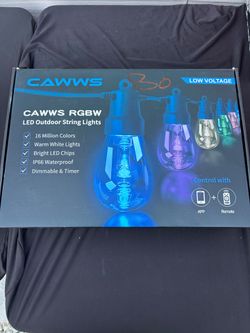 CAWWS Outdoor String Lights 100FT, Color Changing Patio Lights, Waterproof 
2×50FT,40 Shatterproof LED Bulbs,Multicolor & Warm White,Dimmable,IP67 Wat