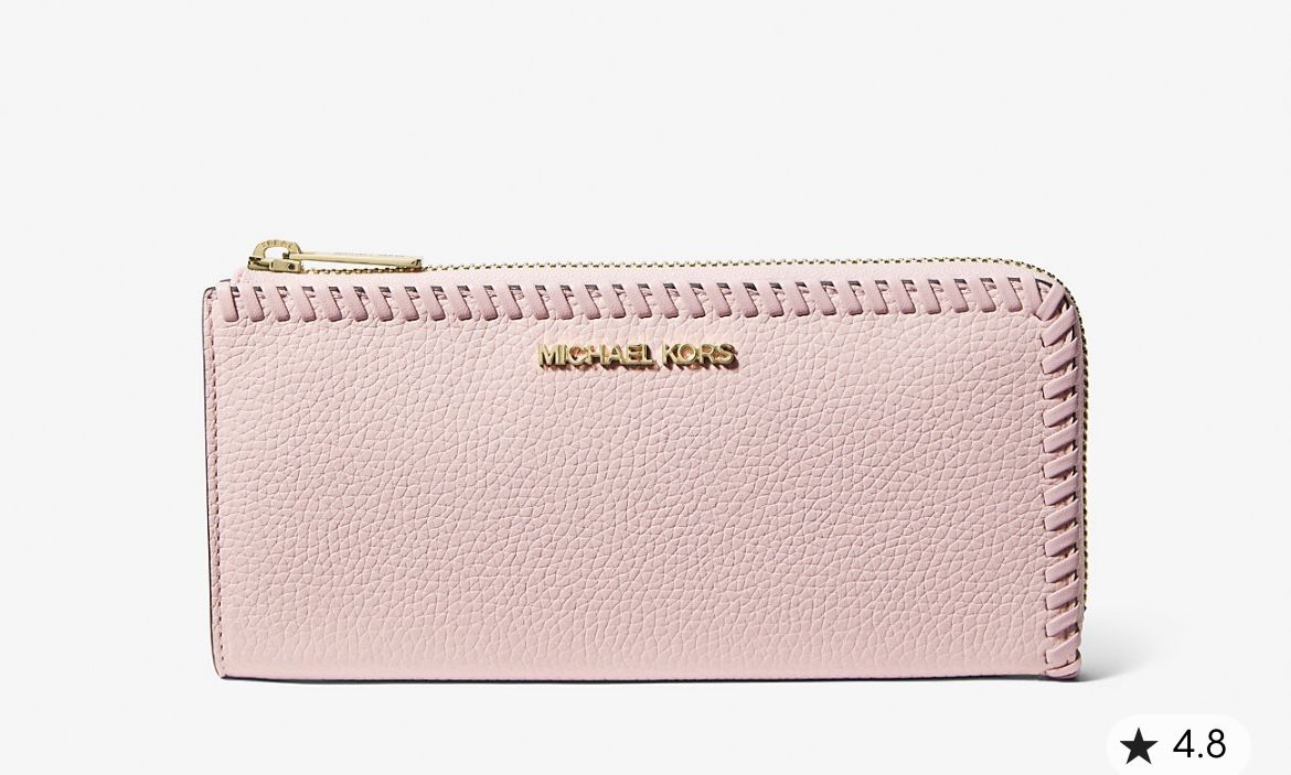 Jet Set Travel Large Pebbled Leather Quarter-Zip Wallet