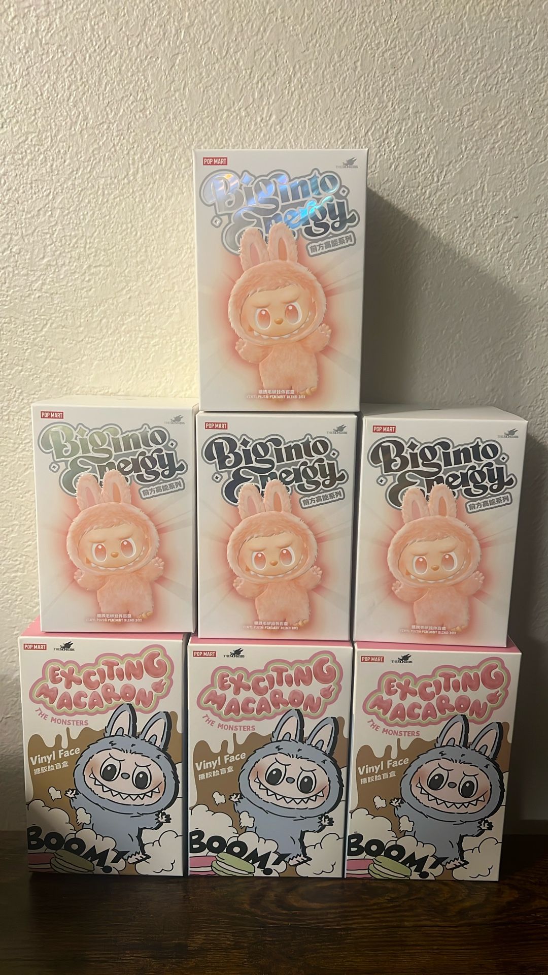 100% Authentic Labubu Exciting Macaron And Big Into Energy