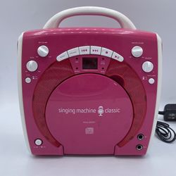 Singing Machine — Portable CD Karaoke System — Pink (Model SML343P)