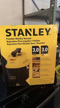 NEW Sealed Stanley 3 Gallon 3 HP Wet/Dry Shop Vac