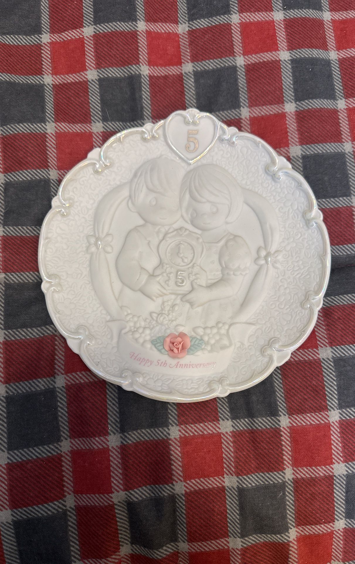 Precious Moments Collectable 5th Anniversary Plate