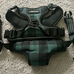 BRAND NEW - XL Green Plaid Dog Harness