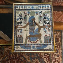 Egyptian Needlepoint Art Framed Art