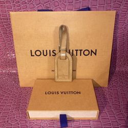 Authentic Louis Vuitton Name Leather Tag - Vintage SMALL 1 Pc .