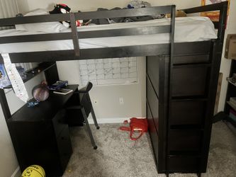 Standard Kids Twin bed With Desk And closet
