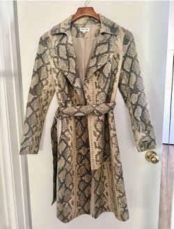 Snakeskin Belted Trench Coat Women’s XS or S