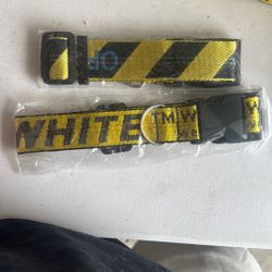 Off White Dog Collar 