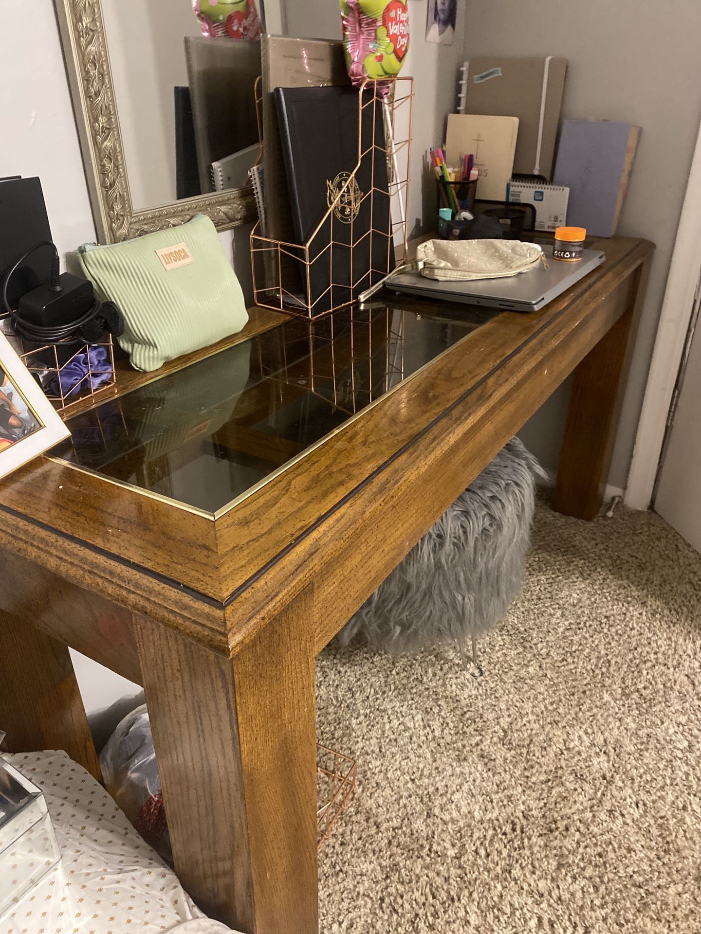 Sturdy wooden desk