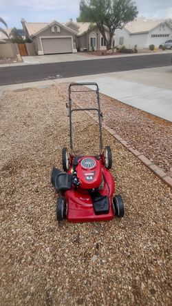 Craftsman 6.5 HP gas lawn mower with side shoes no bag