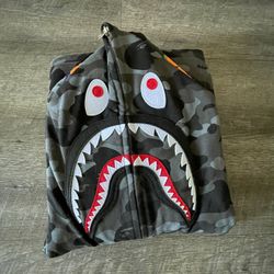 Grey Authentic Bape Hoodie