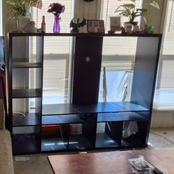 Black IKEA Entertainment Center