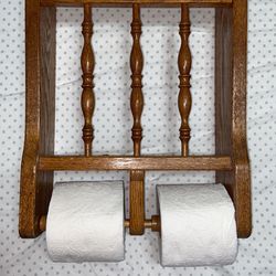 Vintage Wooden Bathroom Rack
