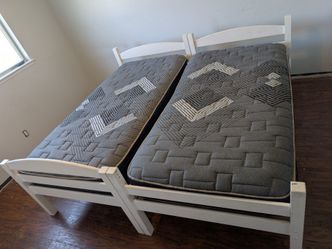 Twin Bed Frames with Mattresses - Set of Dressers