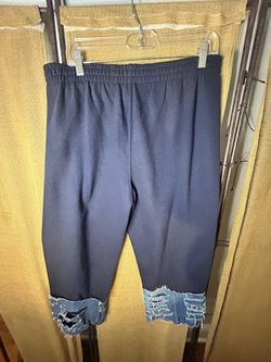 Blue Denim Sweatpants 