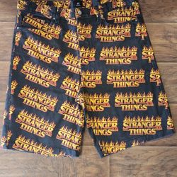 Stranger Things Loose Fit Denim Shorts Size 36