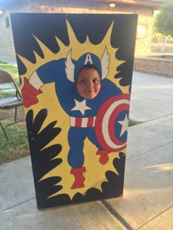 Captain America Wood Picture Cutout