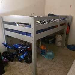 Gray Loft Twin Bed