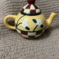 Vintage Ceramic Hand Painted Tea Pot 