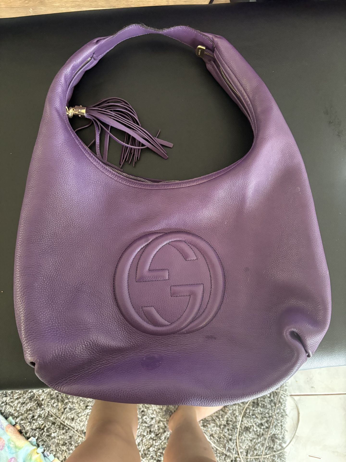 AUTHENTIC GUCCI PURPLE SOHO BAG