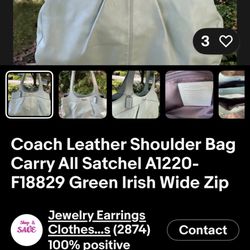 Coach Green Irish Satchel