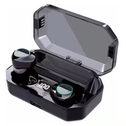 Bluetooth Headphones, Wireless Earbuds, OULDPA Bluetooth 5.0 Headphones with LED Charging Case,Noise Canceling IPX7 Waterproof in-Ear Earphones with B