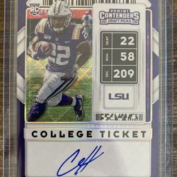 2020 Clyde Edwards-Helaire RC AUTO 06/15 Panini Contenders College Ticket