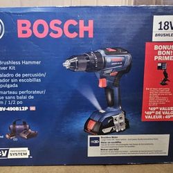 Bosch 18 V Brushless Hammer Drill And Laser Level 