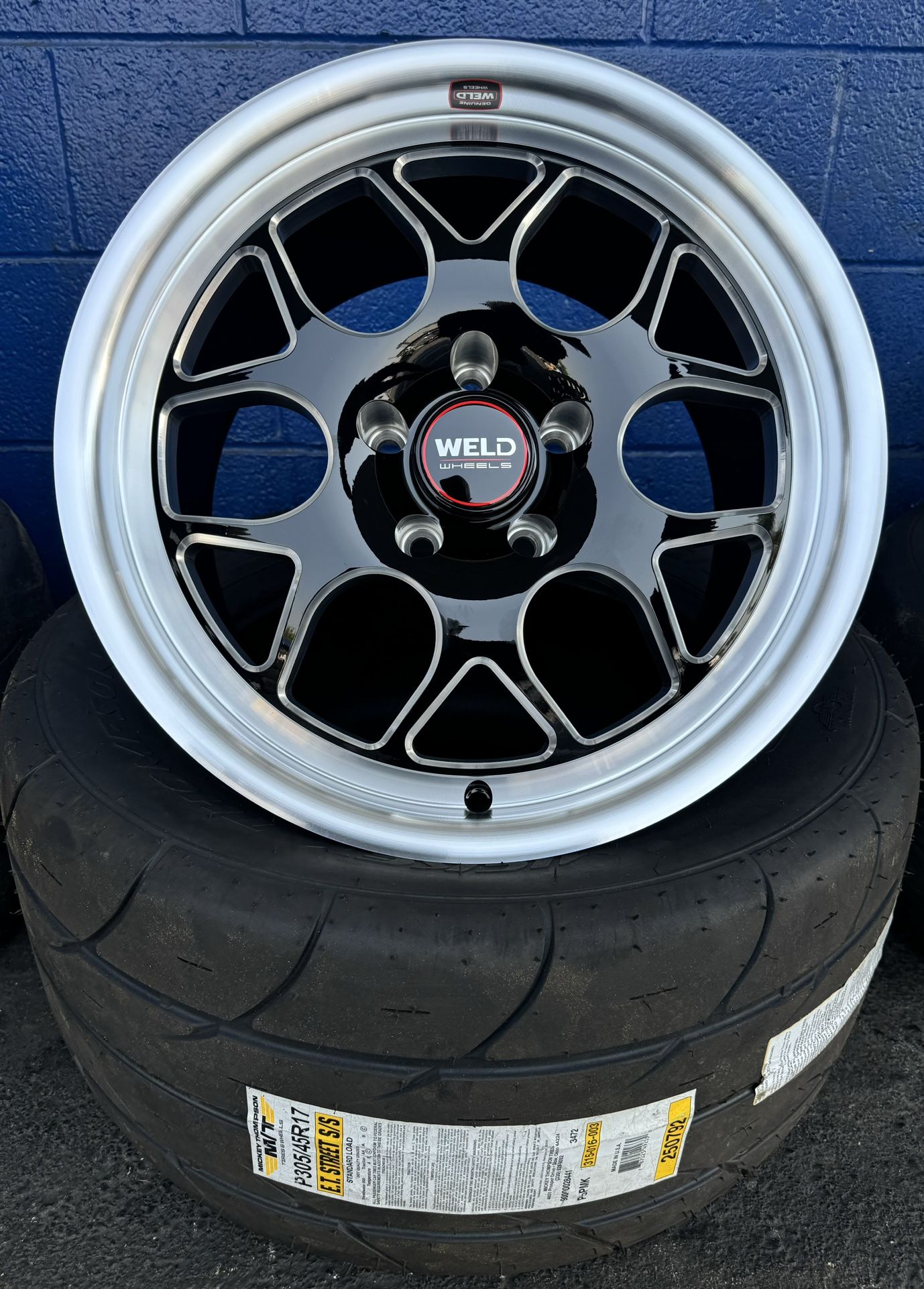 Weld Solana 17x10 Black Milled 5x114.3 +48 Offset With Mickey Thompson 305/45/17 S/S 🔥🔥🔥🔥🔥