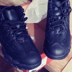 Black Steel Toe Boots Worx  By Red Wing