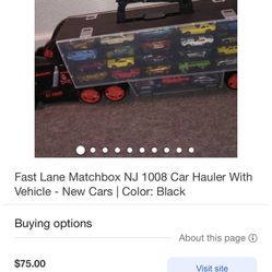 Matchbox Truck Hauler NJ 1008 can hold 45 cars 