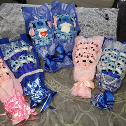 Disney Stitch Plush Bouquet 💐 Many Designs!! National Girlfriend DAY