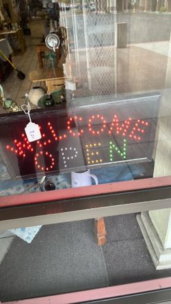 Blinking open/ welcome