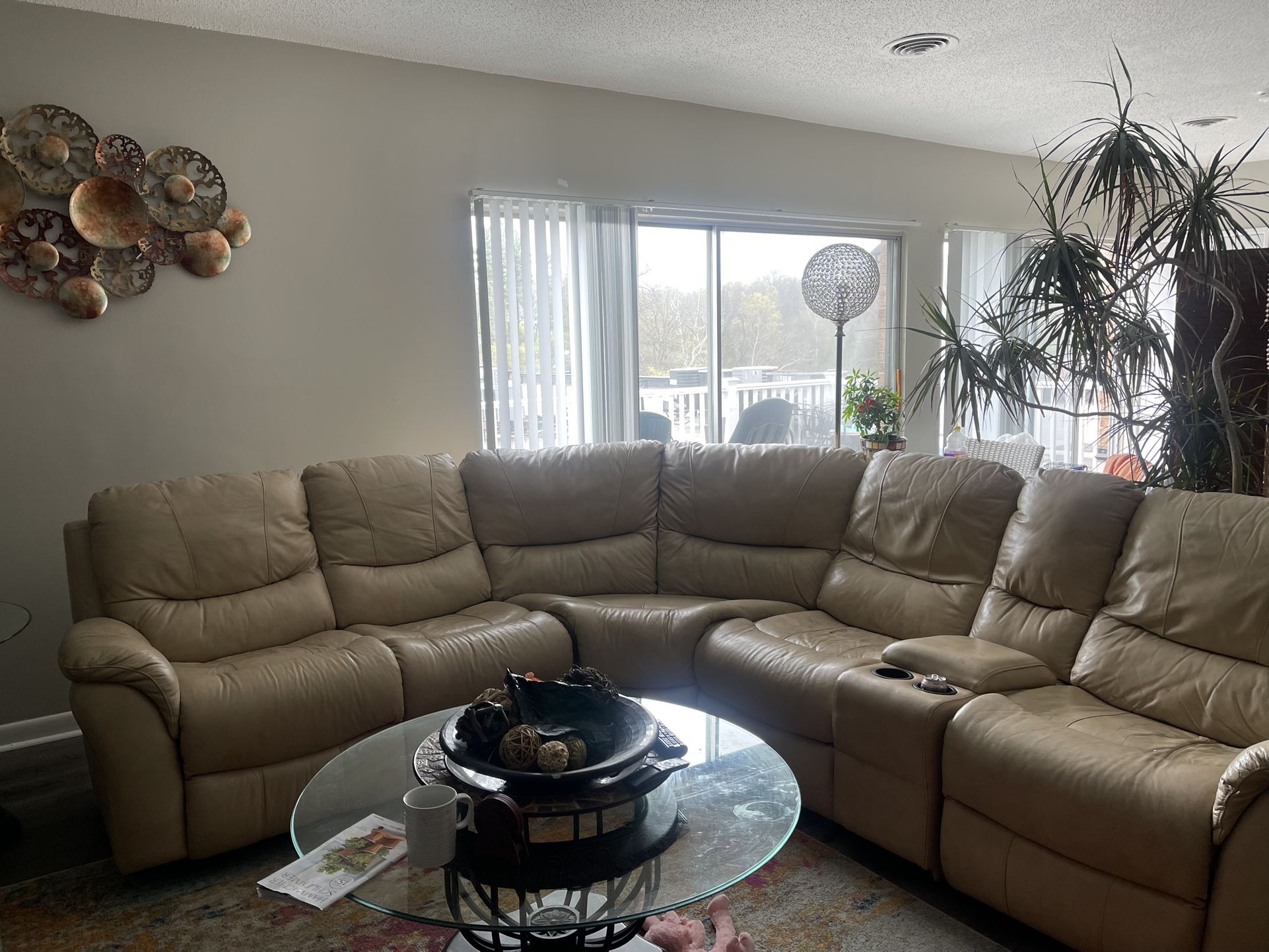 100% Leather Sectional