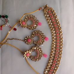 Choker Earrings Tikk Set 