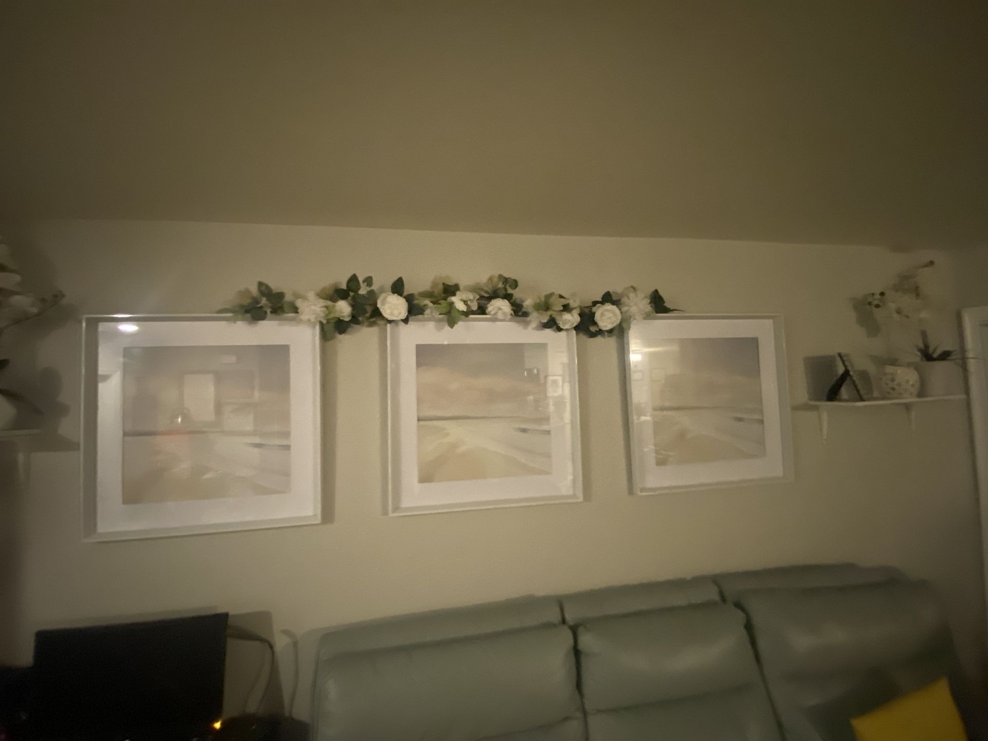 3 Framed Glass Pictures