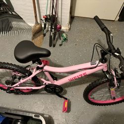 Pink WEIZE 20 Inch Kid Mountain Bike