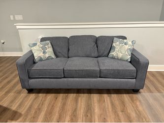 Blue fabric sofa