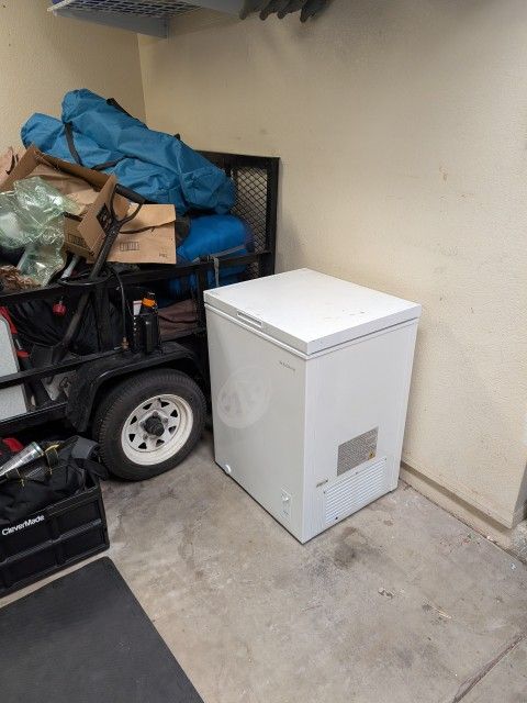 Insignia chest freezer - $120 OBO - plugged in, clean & cold - may deliver