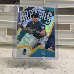2026 TOPPS FINEST COLE YOUNG ROOKIE ARRIVALS REFRACTOR SP MARINERS