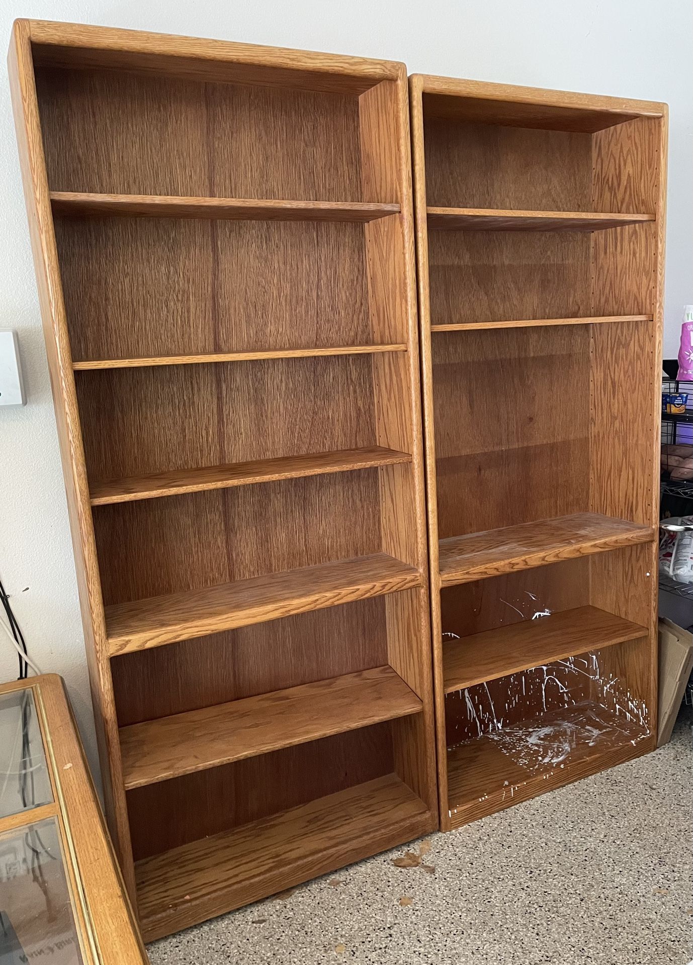 Two Solid Oak Bookshelves