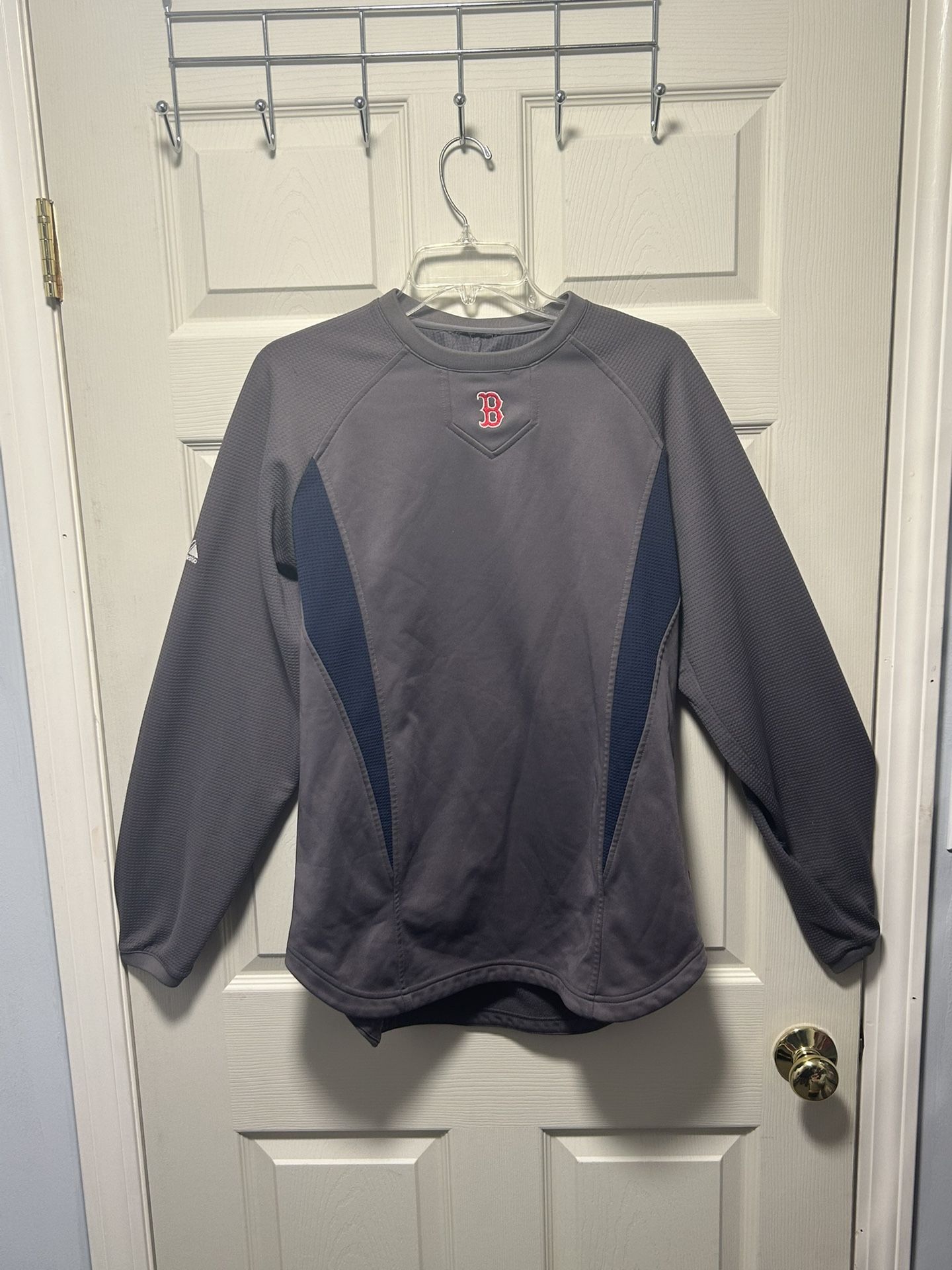 Boston Red Sox Majestic Authentic MLB Therma Base Gray Pullover Mens Size Large