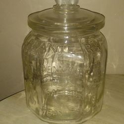 Antique Planters Peanuts Glass Jar