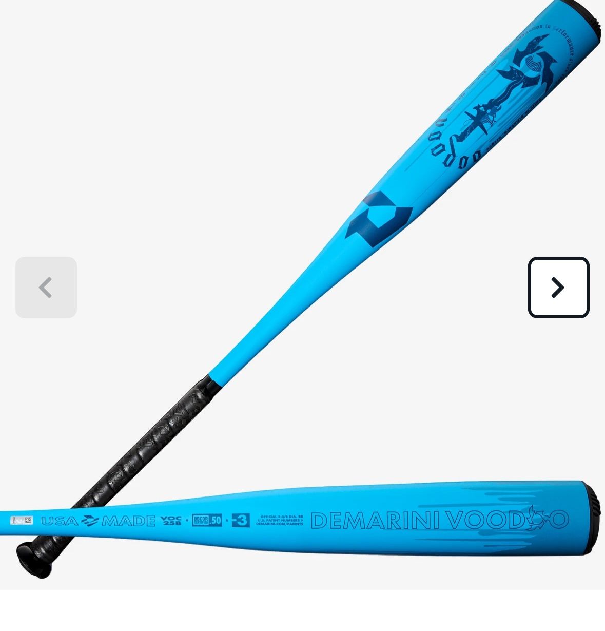 VIVID BLUE 2025 DEMARINI VOODOO ONE (-3) BBCOR BASEBALL BAT