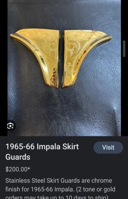 1965 Or 66  impala skirt guard The Picture In Gold Just For Example