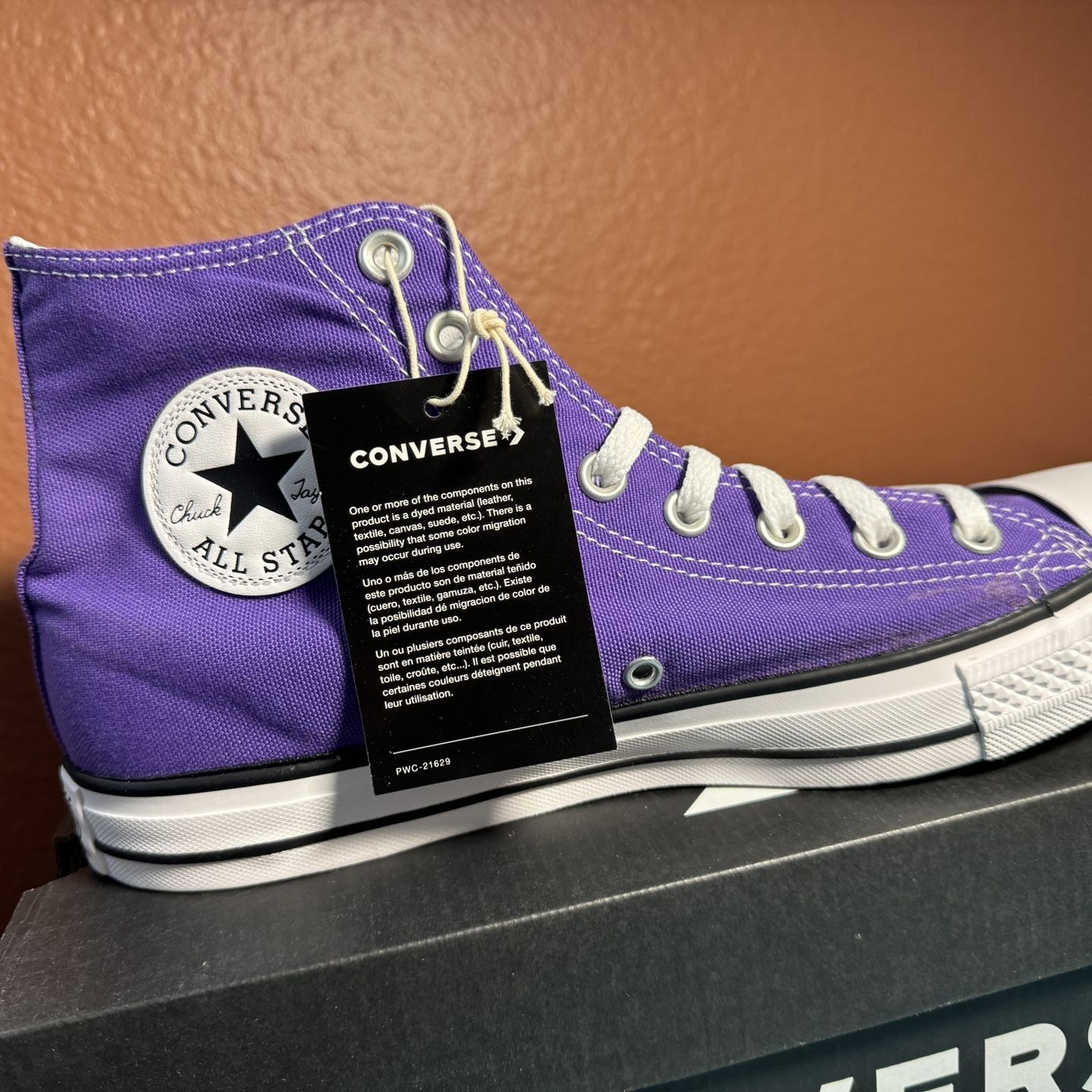 Electric purple converse high tops clearance
