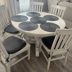 Dining Set 6 Pieces Solid Wood