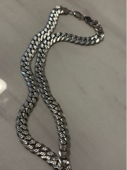 20” 925  12mm sterling silver diamond cut chain